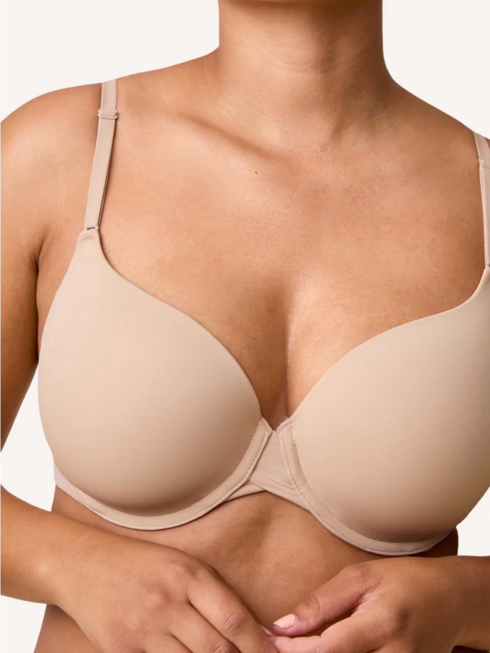 Harper Wilde Beige T-Shirt Bra with Light Padding - Women's Intimates